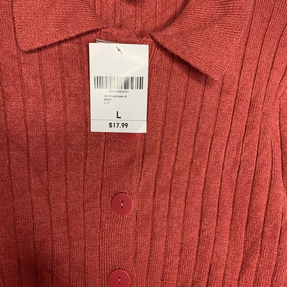 NWT Forever21 Knit Button Down Size Large - Picture 3 of 4